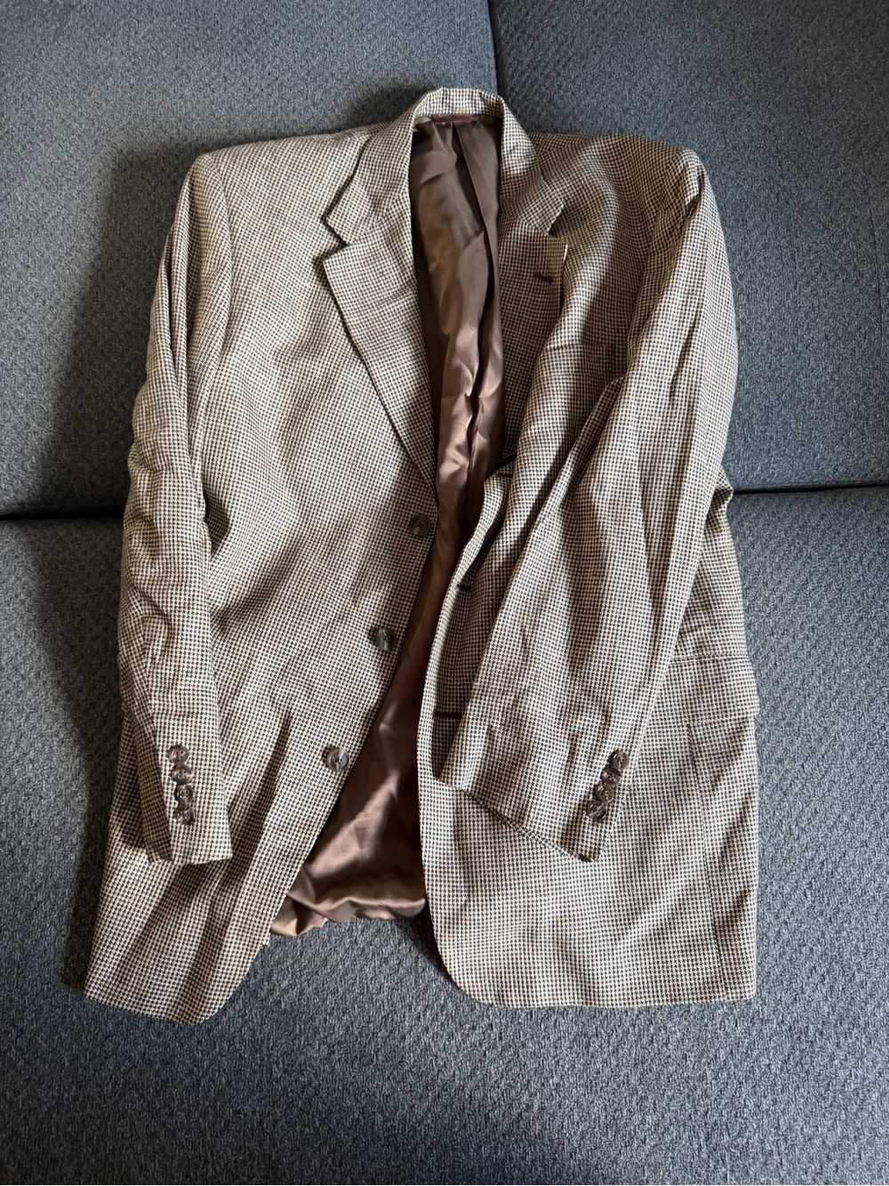 Hart Schaffner Marx Brown Tan Glen Plaid Sport Coat